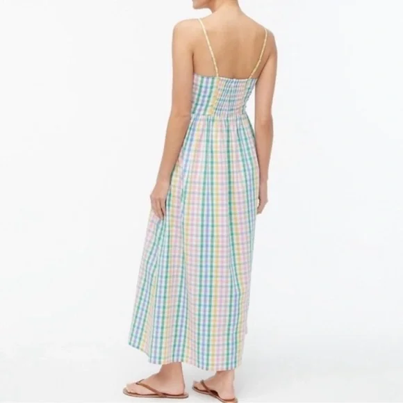 J. Crew Multicolor Gingham Maxi Dress - Picture 3 of 8